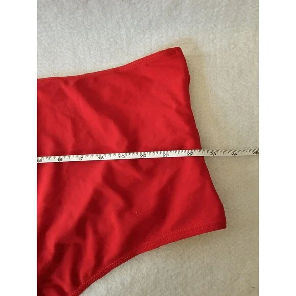 Rosegal Swim Briefs Women's Red High Waisted Bathing Suit Bottom Plus Size 5X - Picture 4 of 9